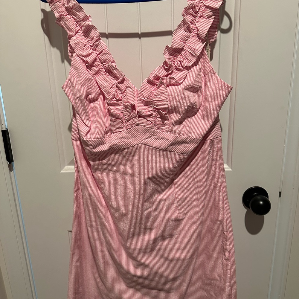 Pink Ruffled Women's dress